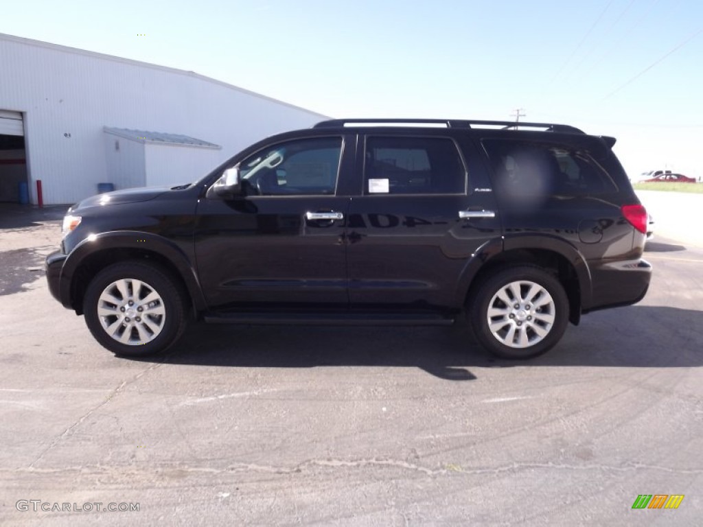 Black 2012 Toyota Sequoia Platinum 4WD Exterior Photo #65026197