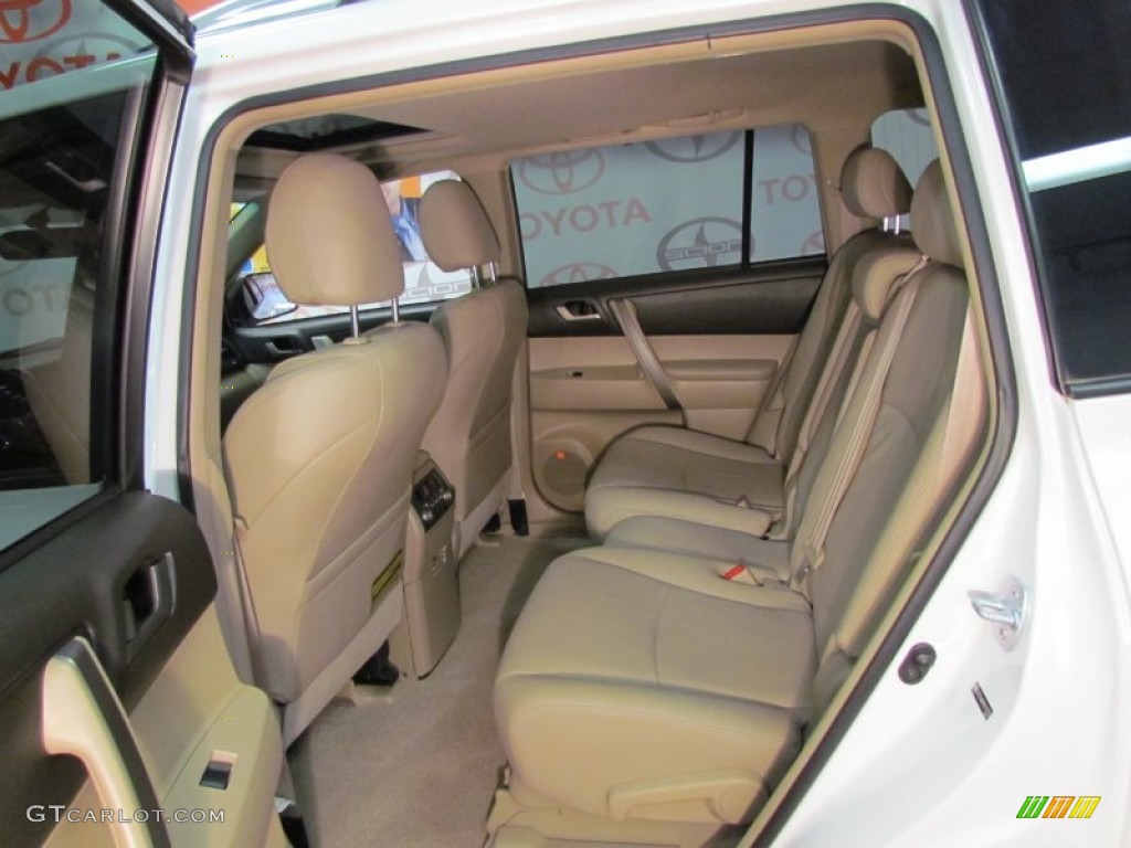 2009 Highlander Sport 4WD - Blizzard White Pearl / Sand Beige photo #10