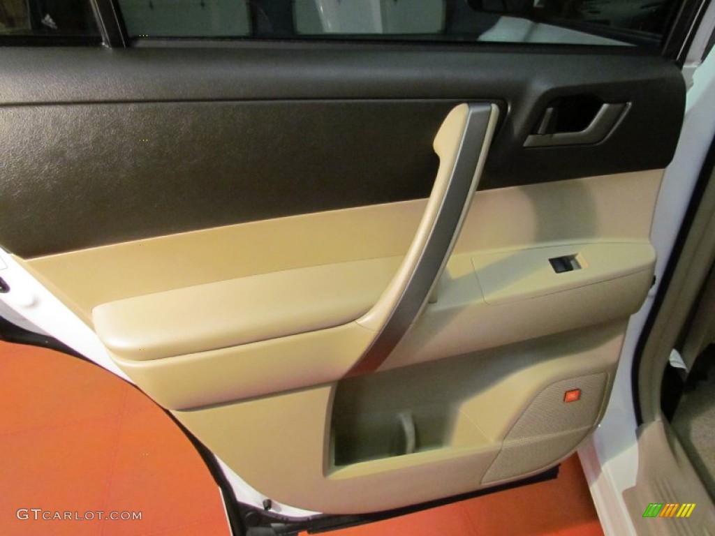 2009 Highlander Sport 4WD - Blizzard White Pearl / Sand Beige photo #11
