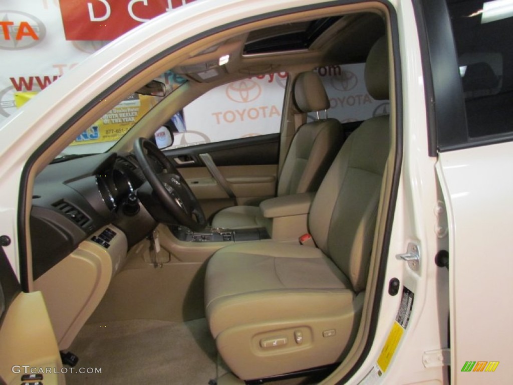 2009 Highlander Sport 4WD - Blizzard White Pearl / Sand Beige photo #16