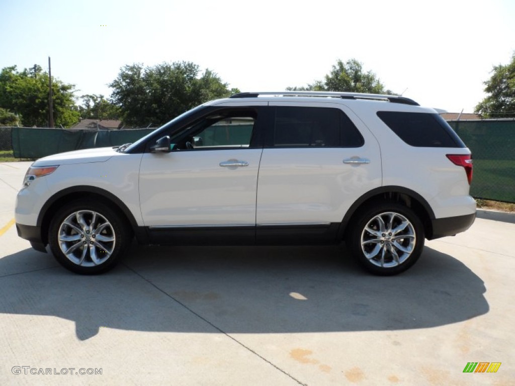 2011 Explorer XLT - White Platinum Tri-Coat / Charcoal Black photo #6