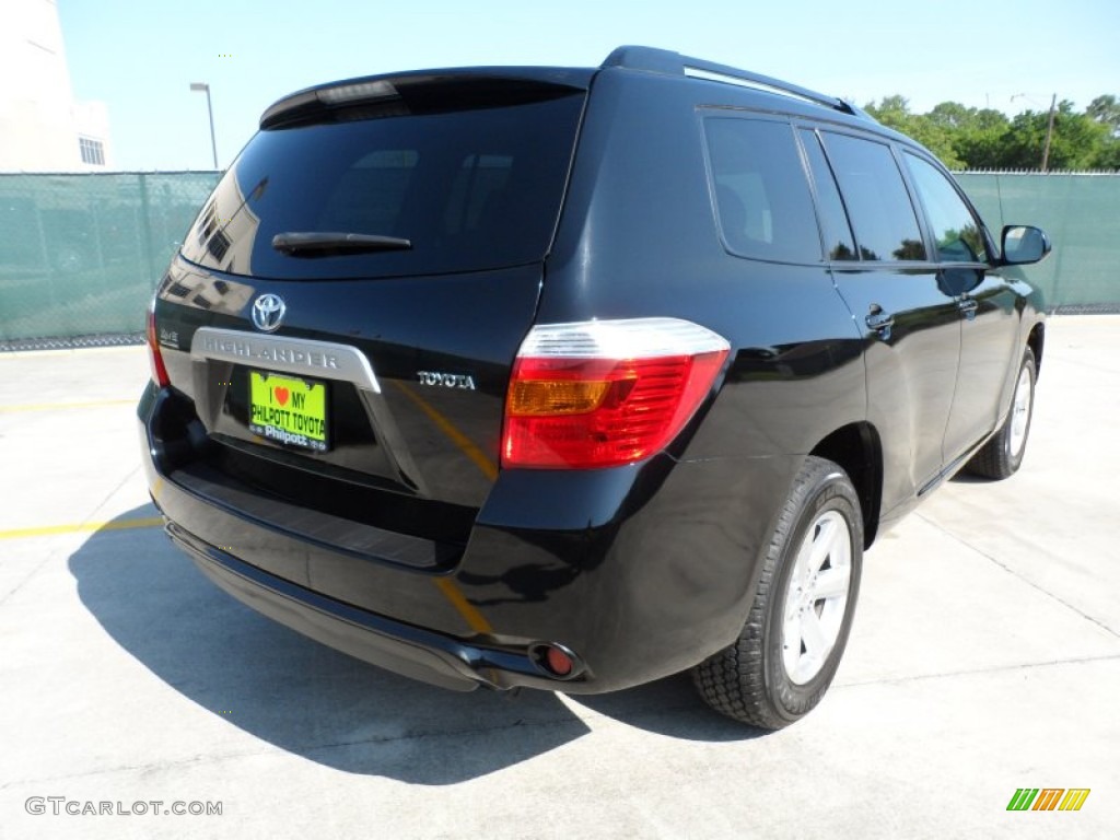 2009 Highlander V6 - Black / Sand Beige photo #3