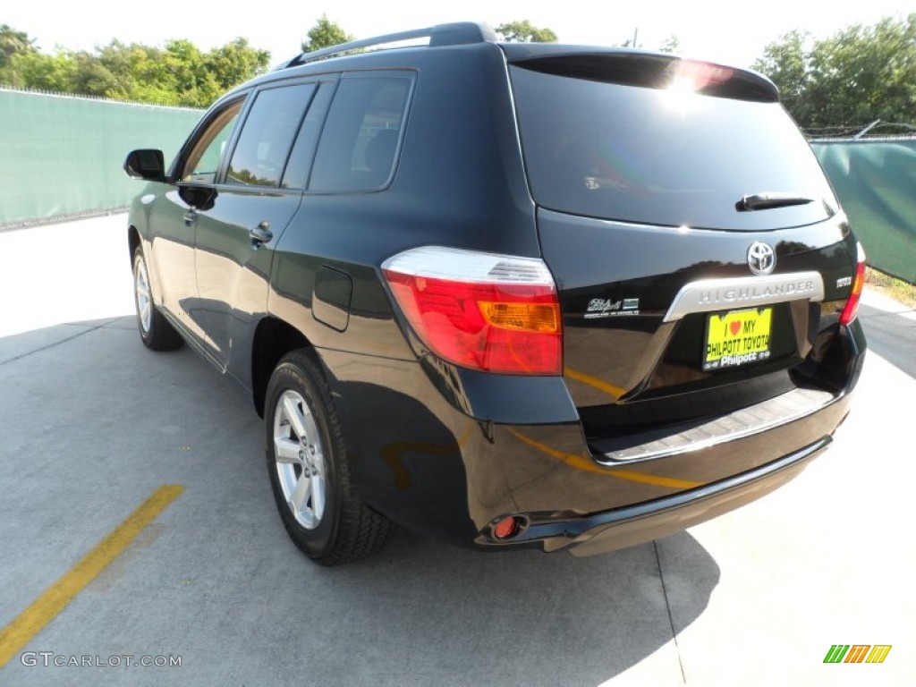 2009 Highlander V6 - Black / Sand Beige photo #5