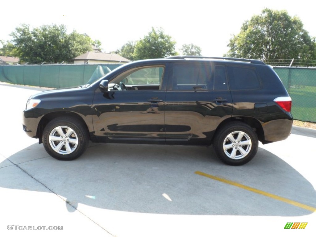 2009 Highlander V6 - Black / Sand Beige photo #6