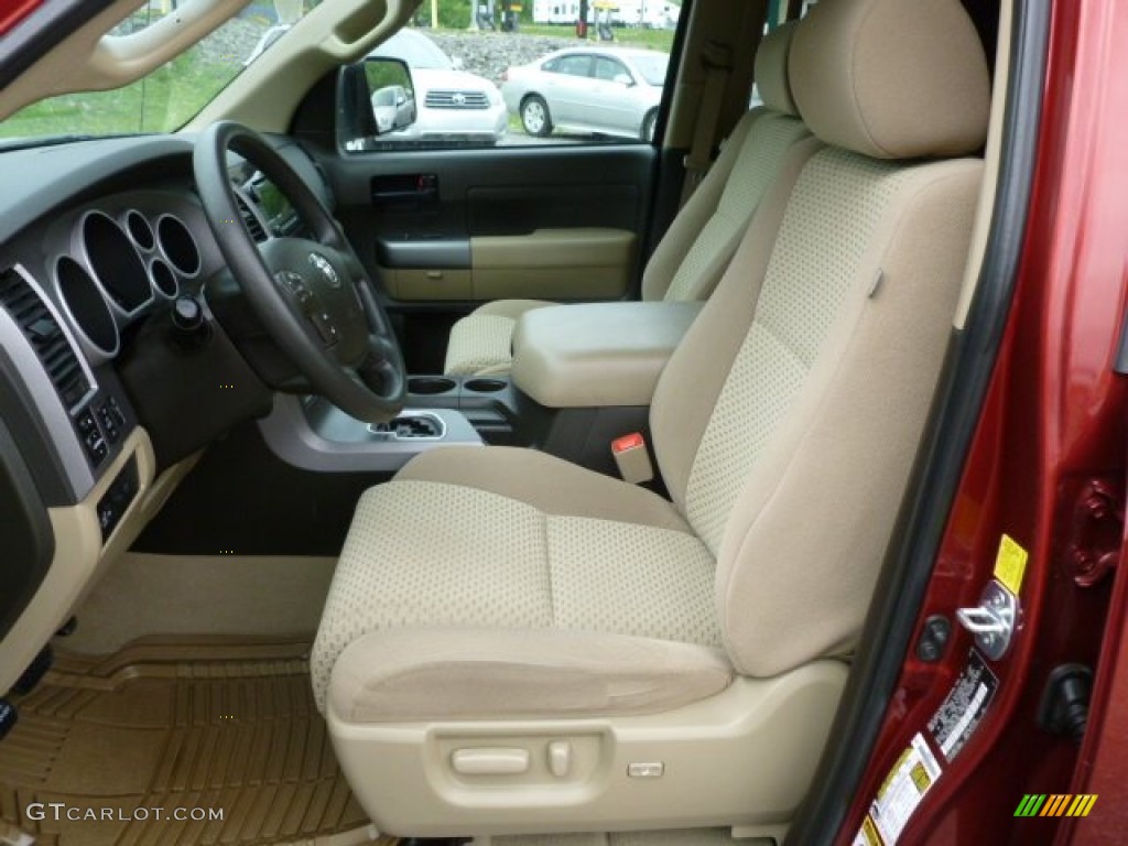 2010 Tundra SR5 Double Cab 4x4 - Salsa Red Pearl / Sand Beige photo #11