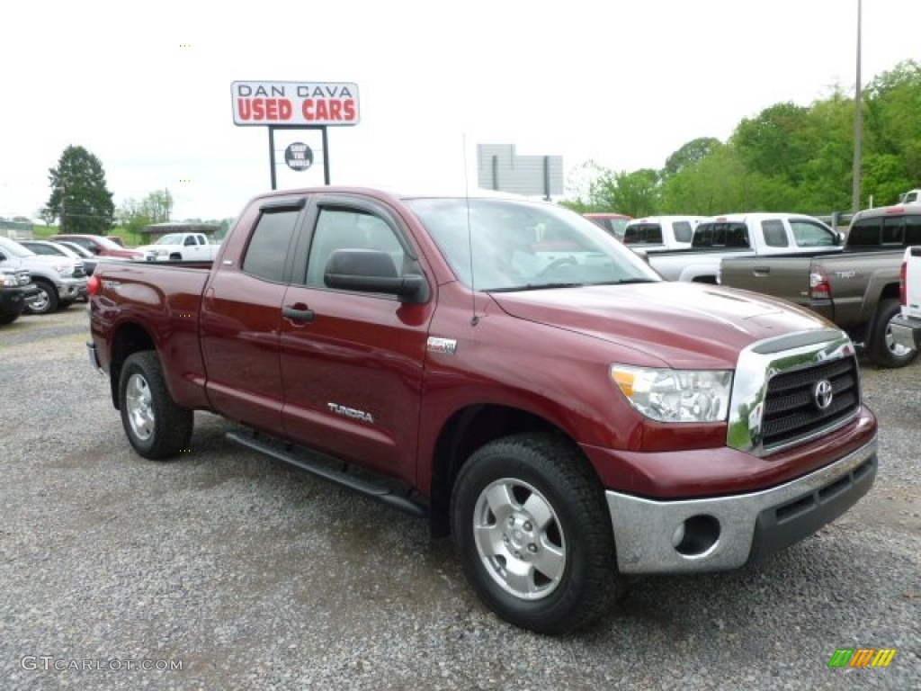 2008 Tundra SR5 TRD Double Cab 4x4 - Salsa Red Pearl / Beige photo #1