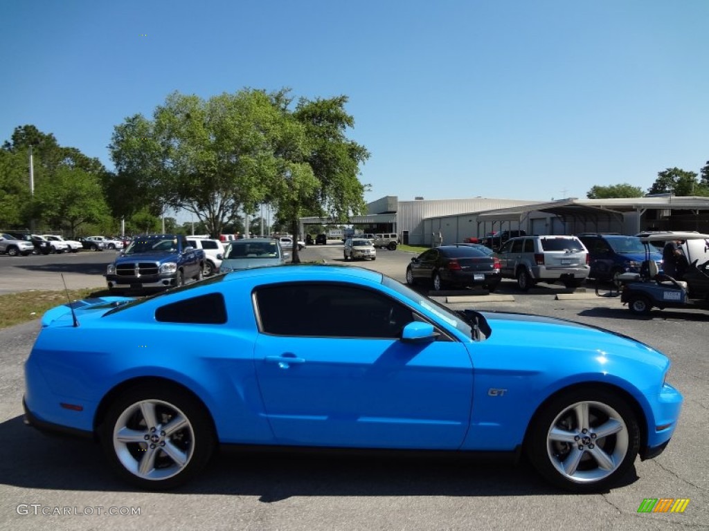 2010 Mustang GT Premium Coupe - Grabber Blue / Charcoal Black photo #9