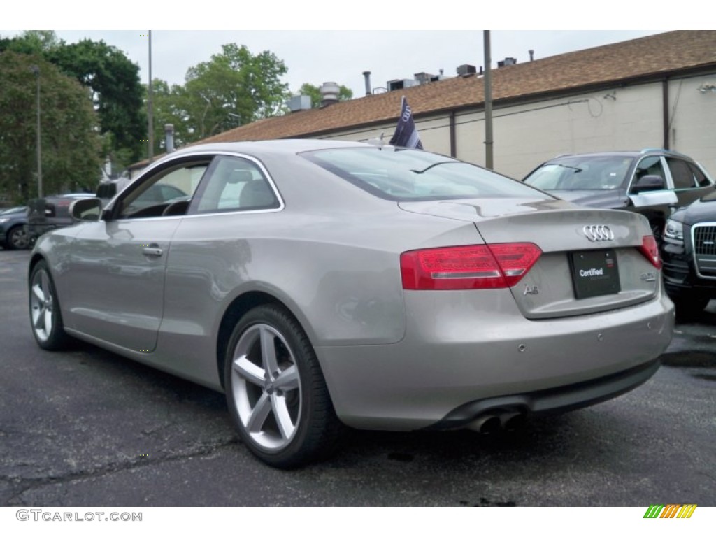 2010 A5 2.0T quattro Coupe - Sahara Silver Metallic / Linen Beige photo #8