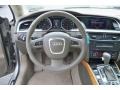 Linen Beige 2010 Audi A5 2.0T quattro Coupe Steering Wheel