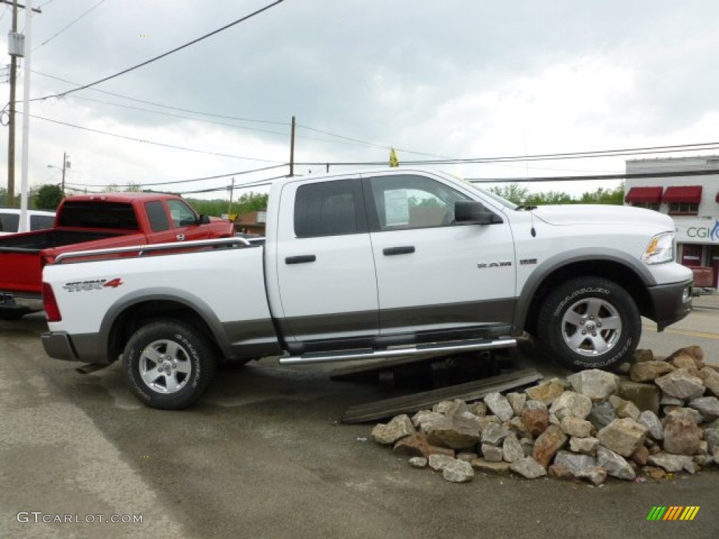 2010 Ram 1500 TRX4 Quad Cab 4x4 - Stone White / Dark Slate/Medium Graystone photo #2