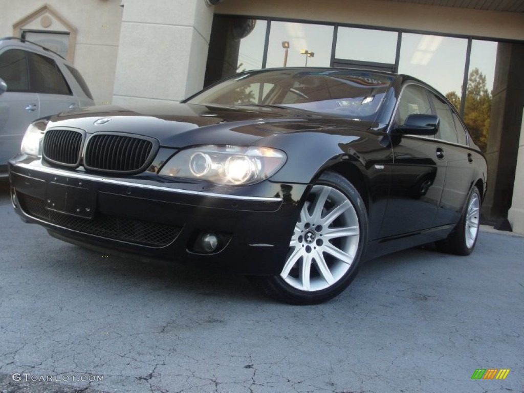 2006 7 Series 750i Sedan - Jet Black / Dark Beige/Beige III photo #2
