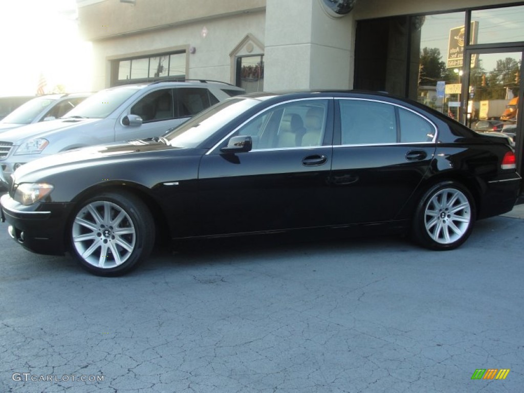 2006 7 Series 750i Sedan - Jet Black / Dark Beige/Beige III photo #4