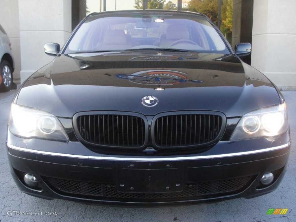 2006 7 Series 750i Sedan - Jet Black / Dark Beige/Beige III photo #6