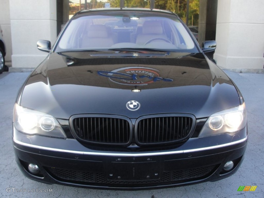 2006 7 Series 750i Sedan - Jet Black / Dark Beige/Beige III photo #7