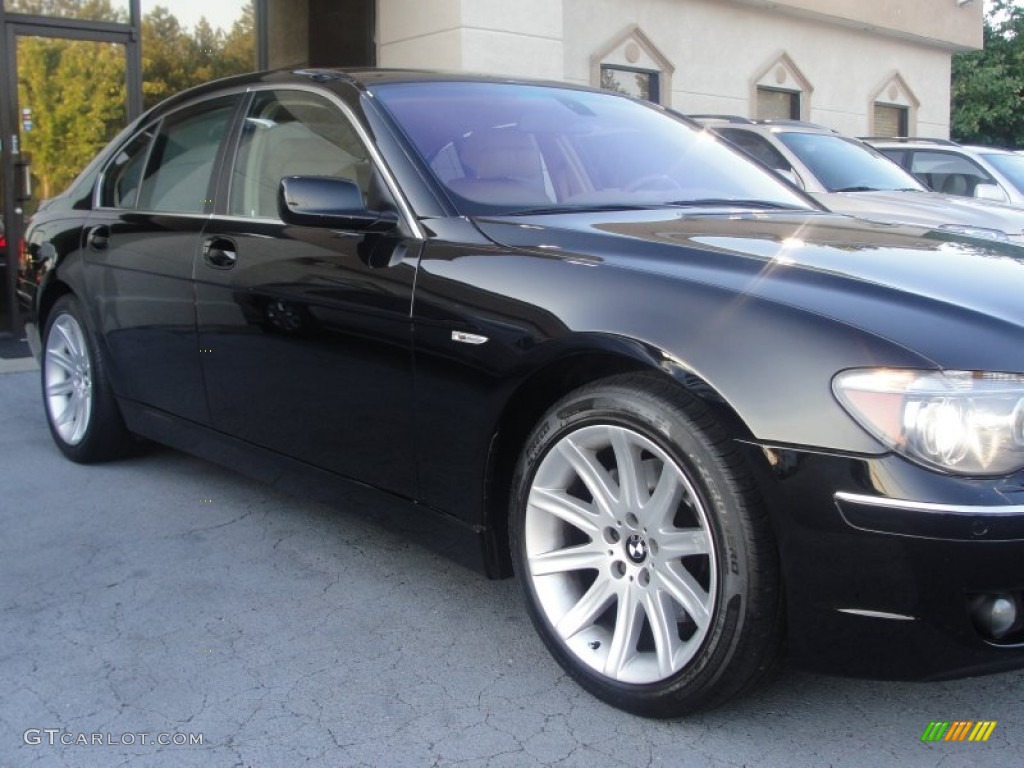 2006 7 Series 750i Sedan - Jet Black / Dark Beige/Beige III photo #8