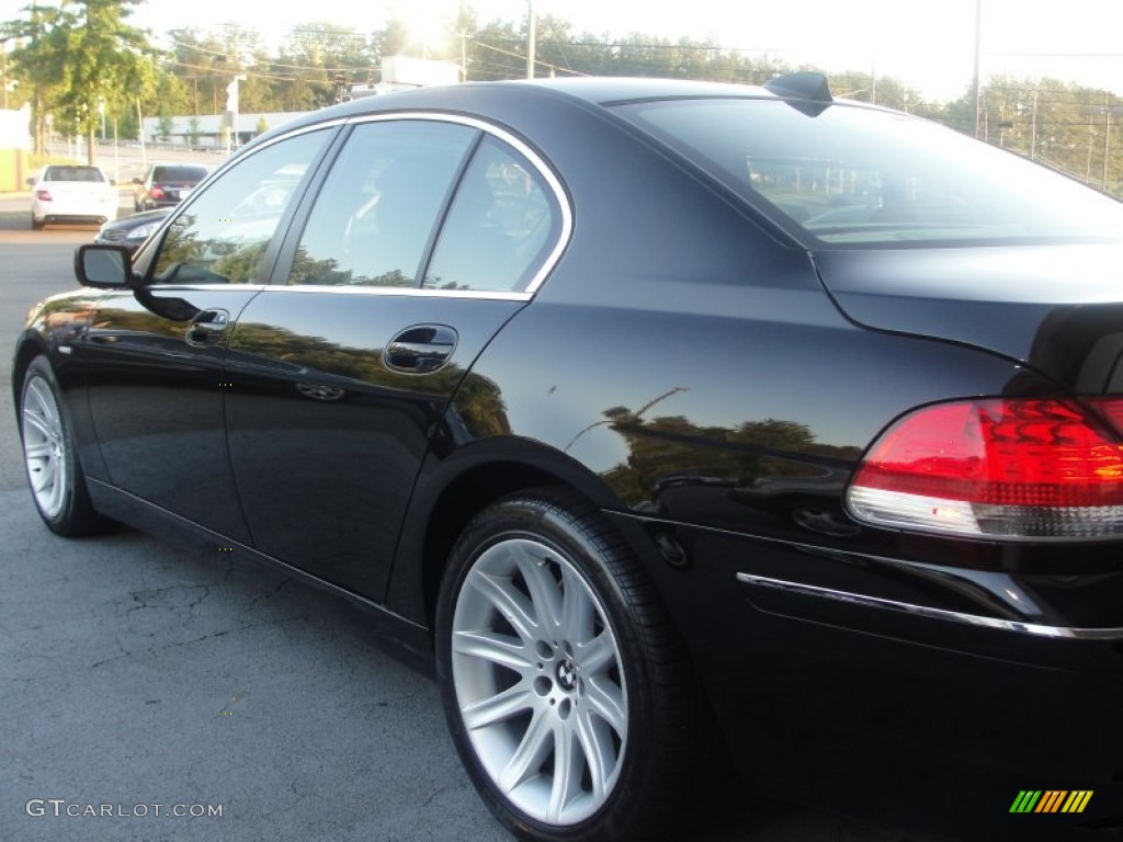 2006 7 Series 750i Sedan - Jet Black / Dark Beige/Beige III photo #10
