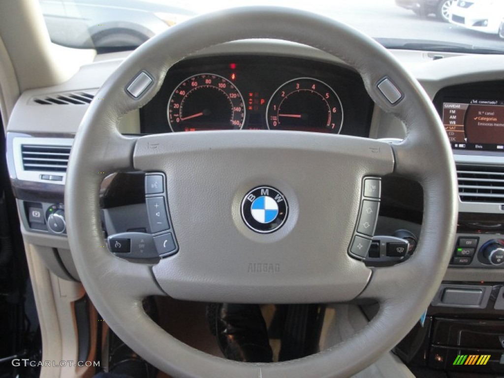 2006 7 Series 750i Sedan - Jet Black / Dark Beige/Beige III photo #17