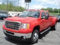 Fire Red - Sierra 3500HD SLE Crew Cab 4x4 Dually Photo No. 2