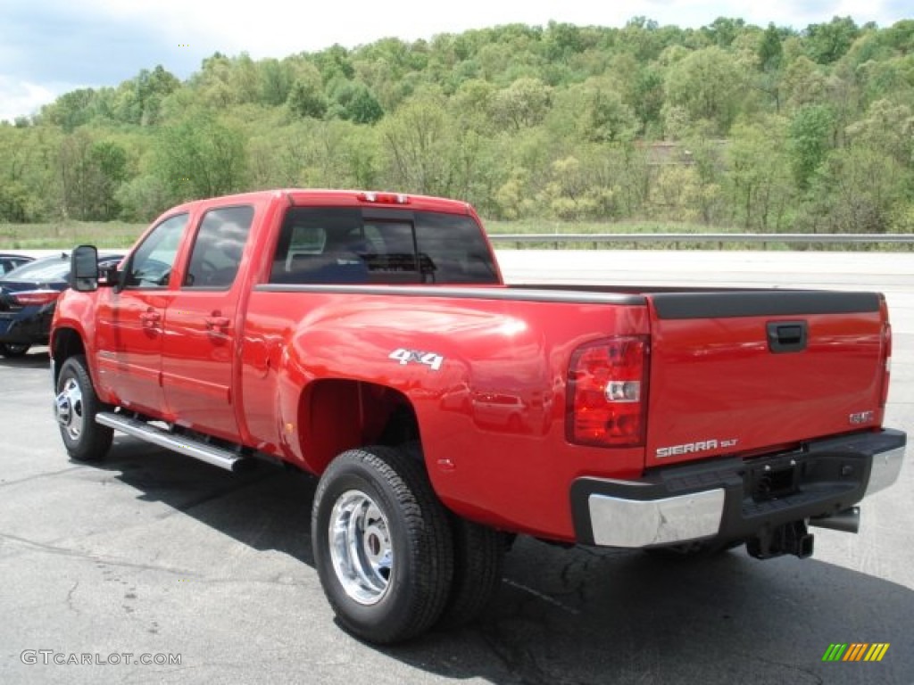 Fire Red 2012 GMC Sierra 3500HD SLE Crew Cab 4x4 Dually Exterior Photo #65040776