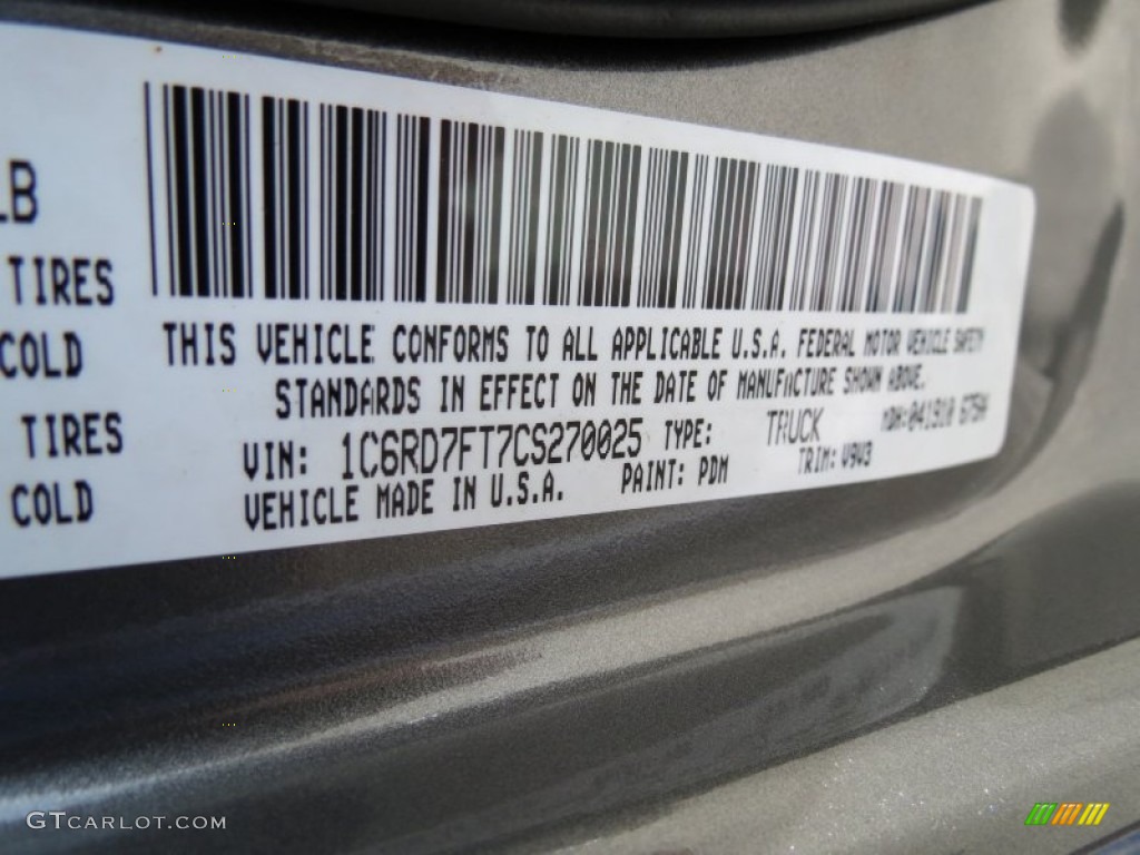 2012 Ram 1500 ST Quad Cab 4x4 - Mineral Gray Metallic / Dark Slate Gray/Medium Graystone photo #22