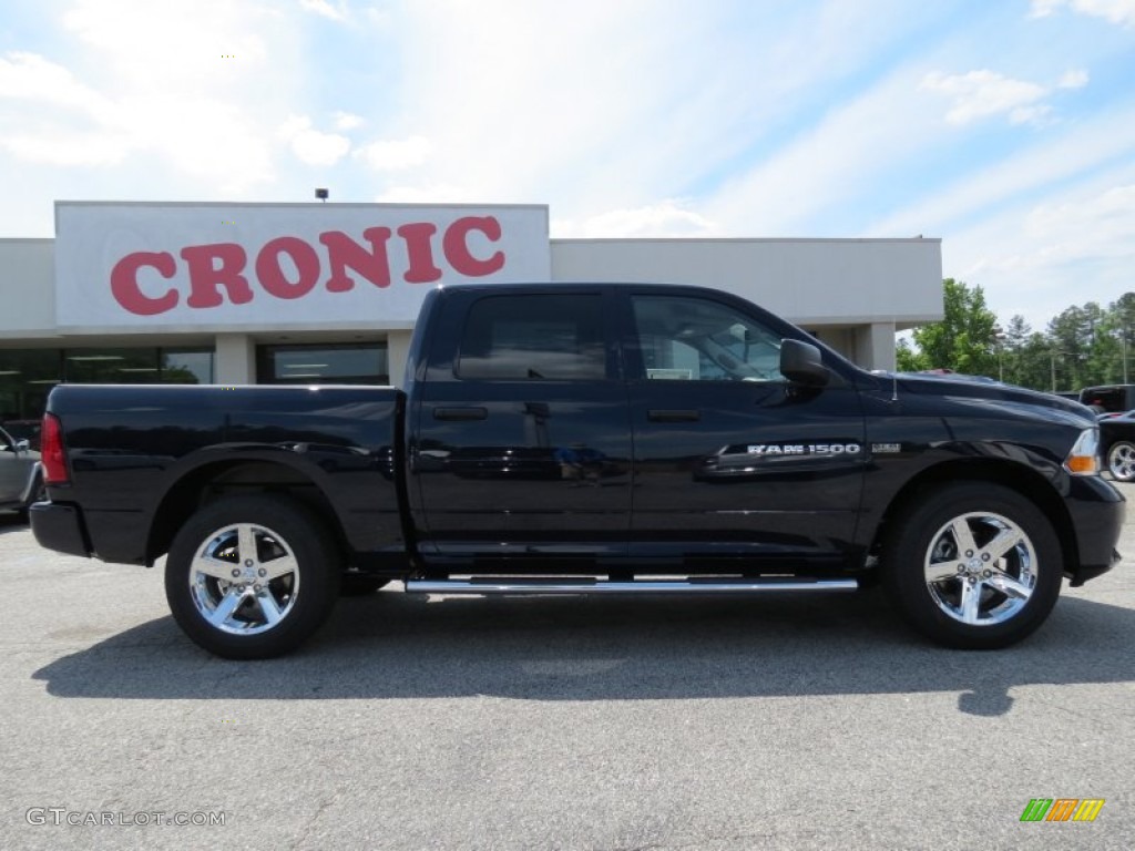 2012 Ram 1500 Express Crew Cab - True Blue Pearl / Dark Slate Gray/Medium Graystone photo #8