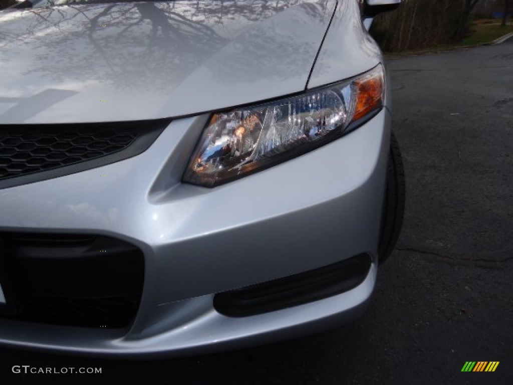 2012 Civic EX Coupe - Alabaster Silver Metallic / Gray photo #15