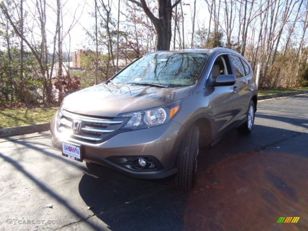 2012 CR-V EX-L 4WD - Urban Titanium Metallic / Beige photo #3