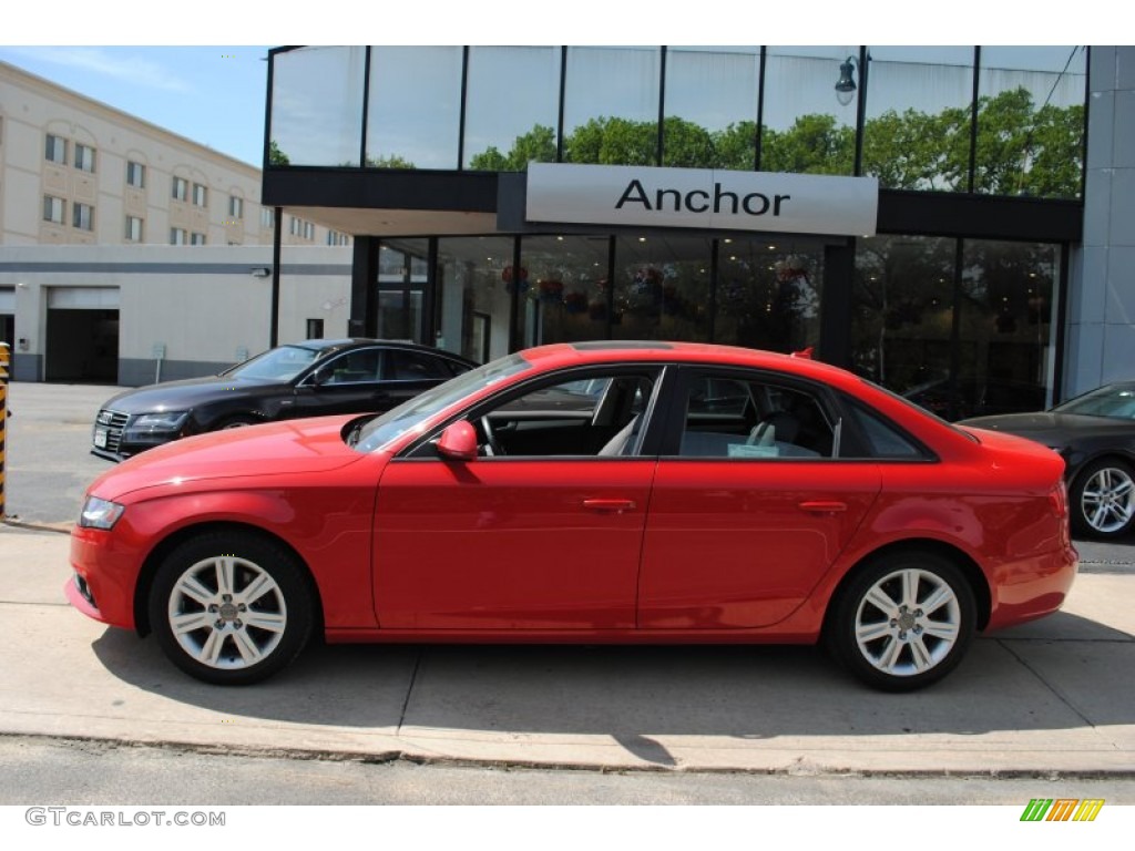 2009 A4 2.0T Premium quattro Sedan - Brilliant Red / Black photo #3