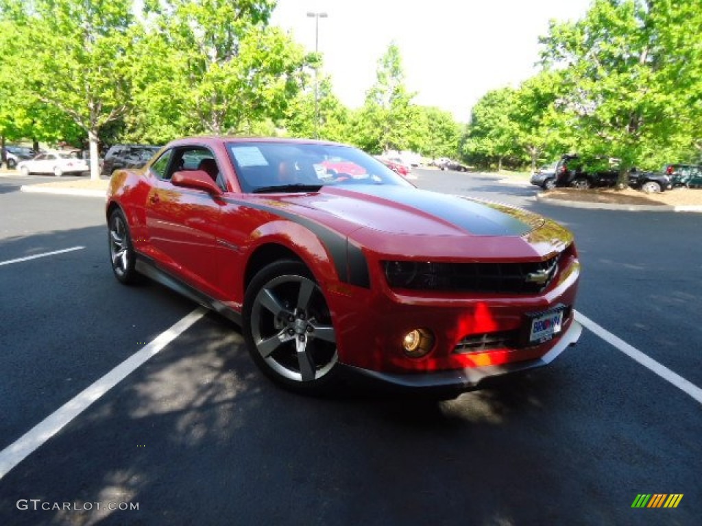 2010 Camaro LT/RS Coupe - Inferno Orange Metallic / Black/Inferno Orange photo #1