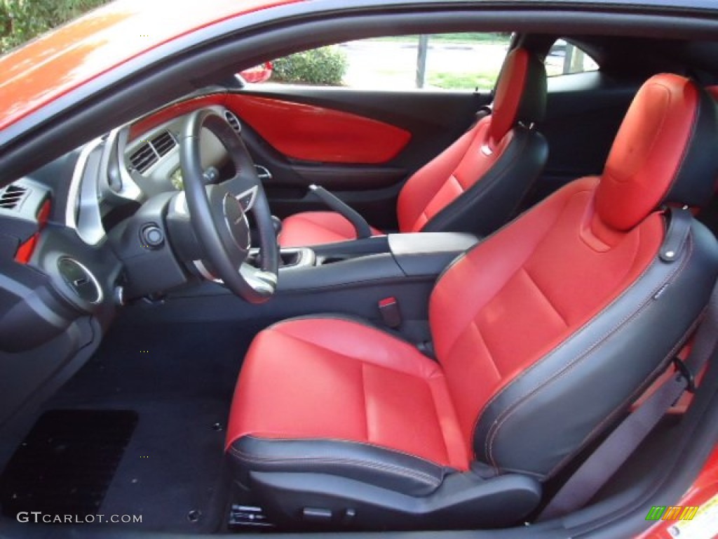 2010 Camaro LT/RS Coupe - Inferno Orange Metallic / Black/Inferno Orange photo #7