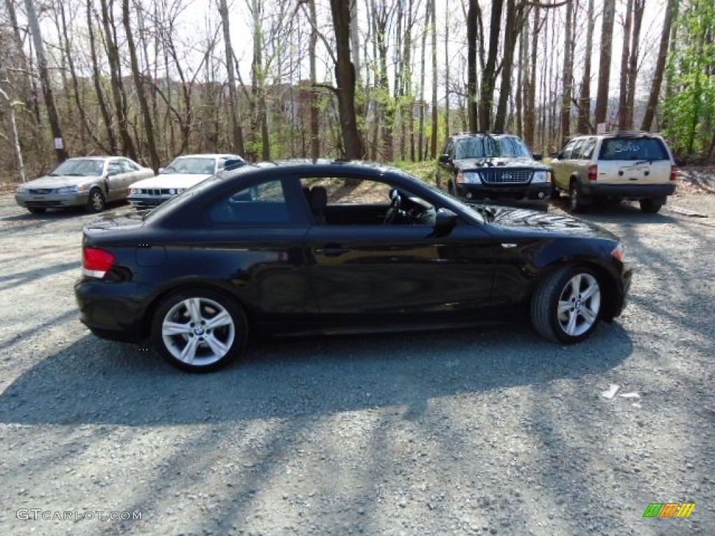 2008 1 Series 135i Coupe - Jet Black / Black photo #8