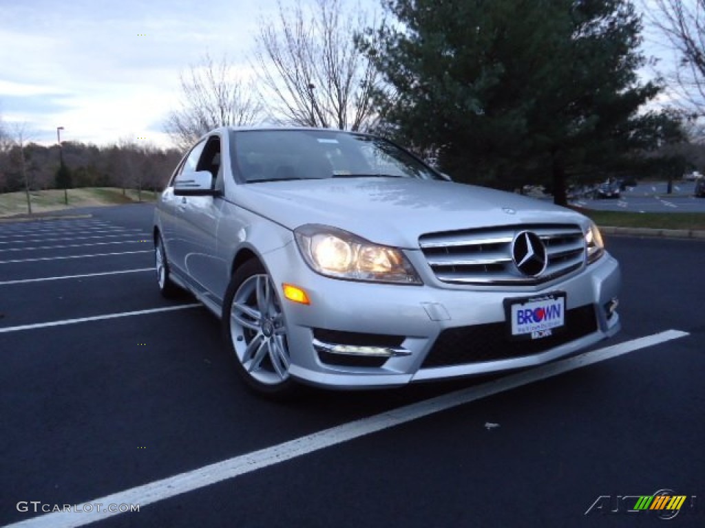 2012 C 300 Sport 4Matic - Iridium Silver Metallic / Black photo #1