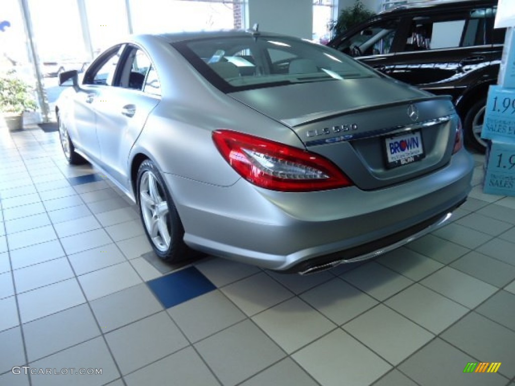 Matte Silver 2012 Mercedes-Benz CLS 550 4Matic Coupe Exterior Photo #65056345