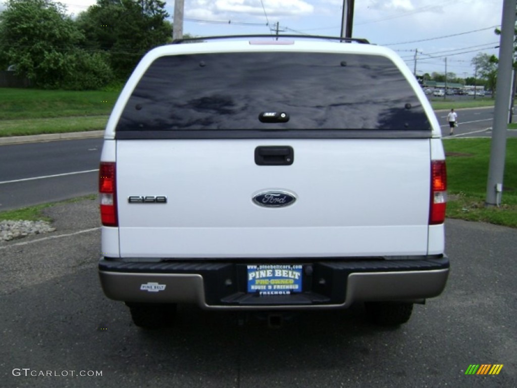 2004 F150 Lariat SuperCab 4x4 - Oxford White / Tan photo #5