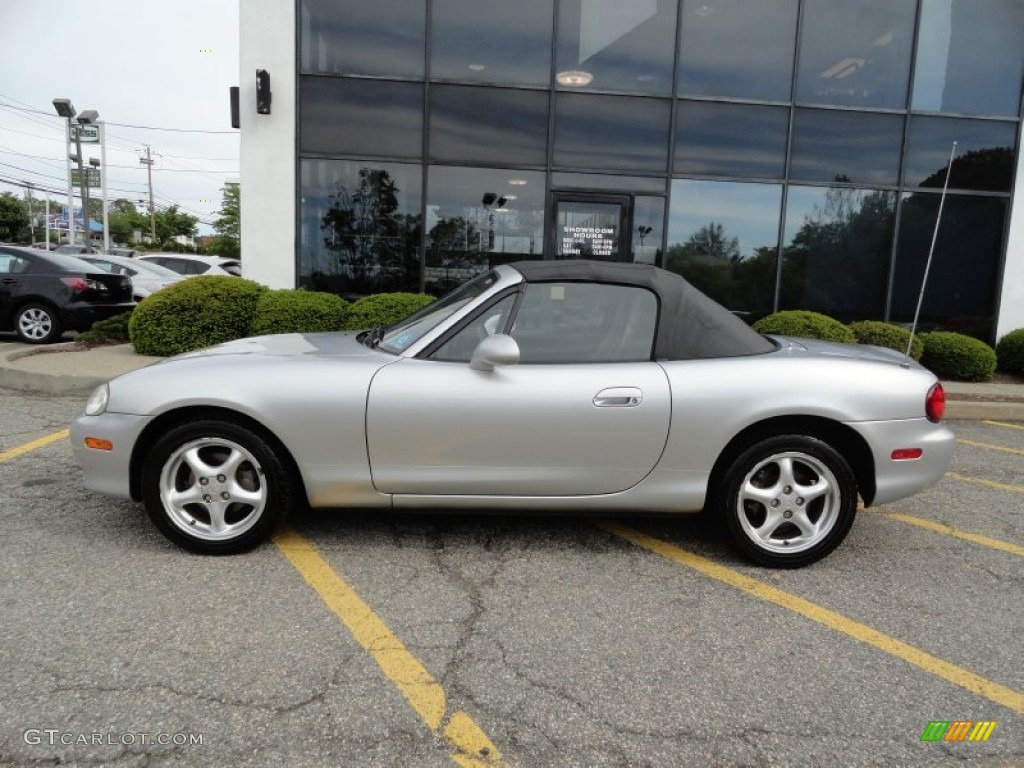 Sunlight Silver Metallic 2002 Mazda MX-5 Miata LS Roadster Exterior Photo #65062726
