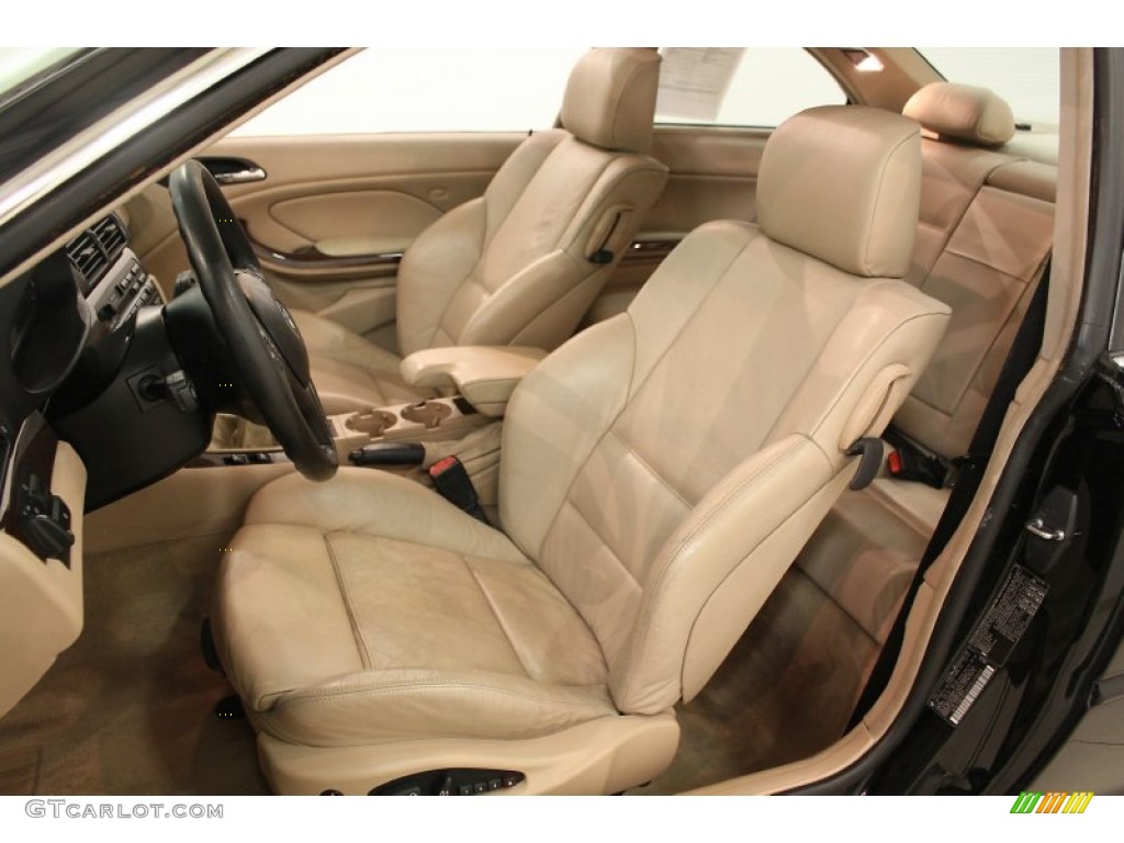 2001 3 Series 330i Coupe - Jet Black / Sand photo #9