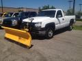 Summit White 2005 Chevrolet Silverado 2500HD Regular Cab 4x4 Plow Truck Exterior