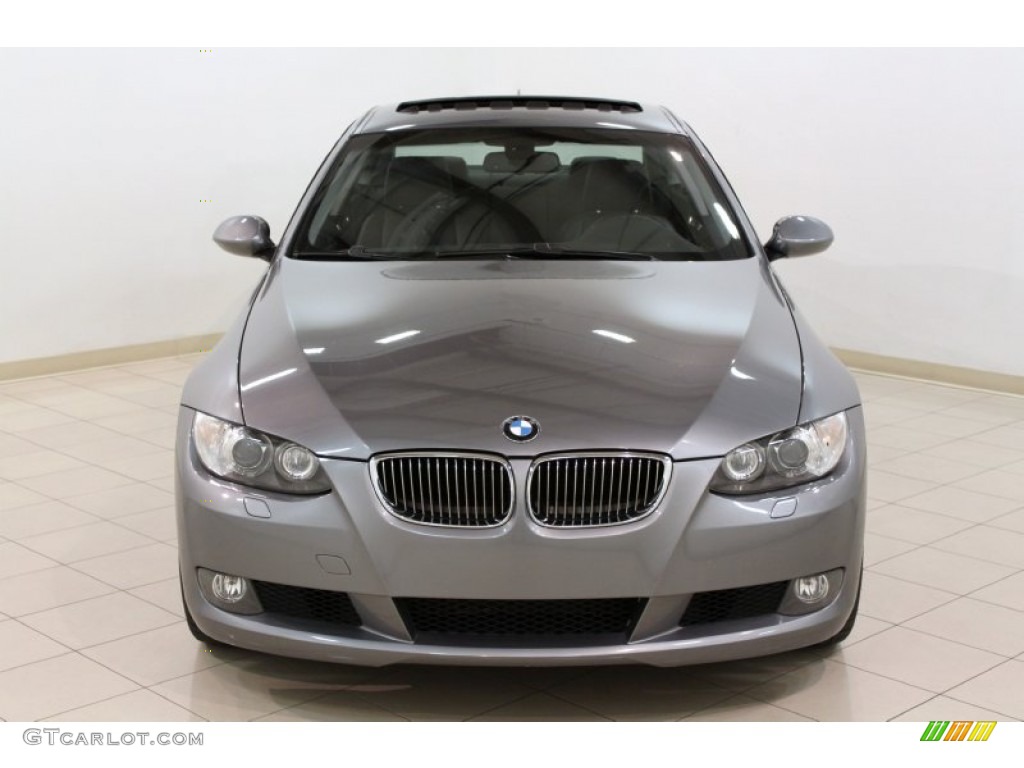 2008 3 Series 328xi Coupe - Space Grey Metallic / Black Dakota Leather photo #2