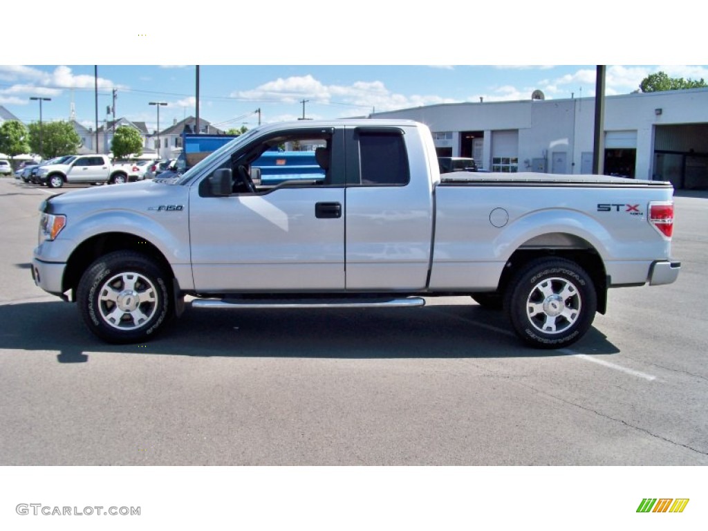 2010 F150 STX SuperCab 4x4 - Ingot Silver Metallic / Medium Stone photo #8