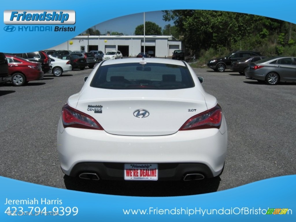 2013 Genesis Coupe 2.0T - Monaco White / Black Cloth photo #8