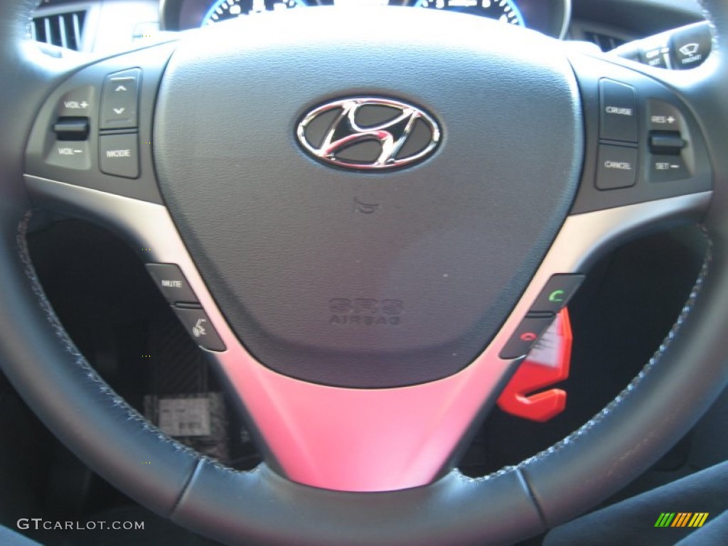 2013 Hyundai Genesis Coupe 2.0T Black Cloth Steering Wheel Photo #65071898