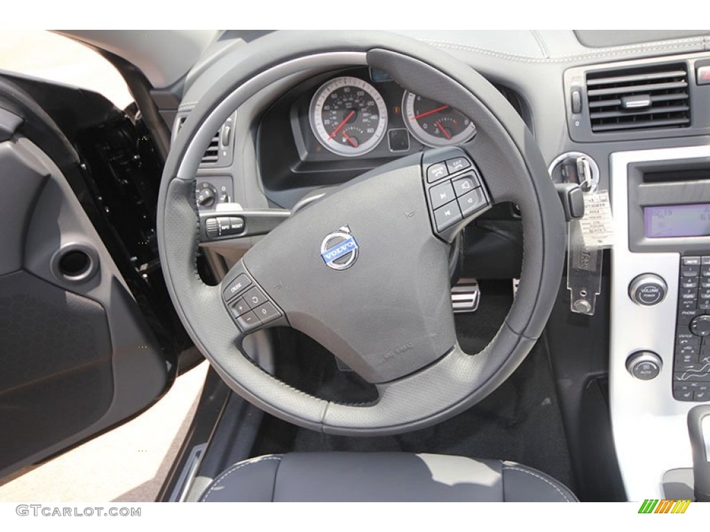 2012 Volvo C70 T5 Inscription Off Black Steering Wheel Photo #65072109