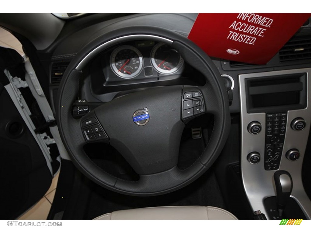 2012 Volvo C70 T5 Calcite/Off Black Steering Wheel Photo #65072418