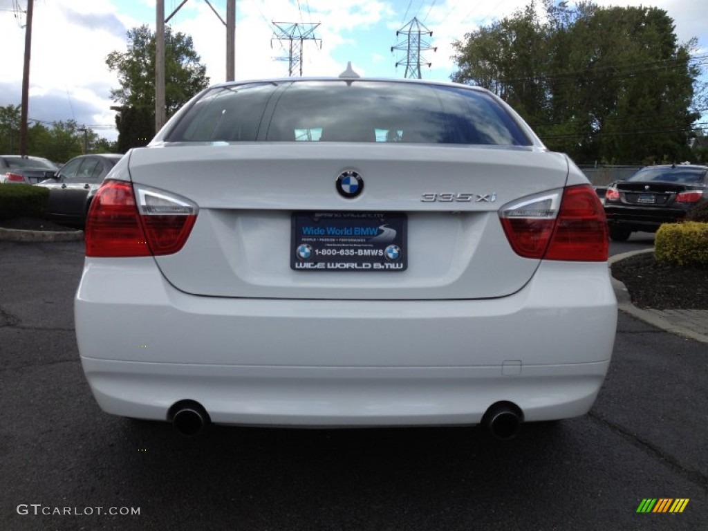 2007 3 Series 335xi Sedan - Alpine White / Black photo #4