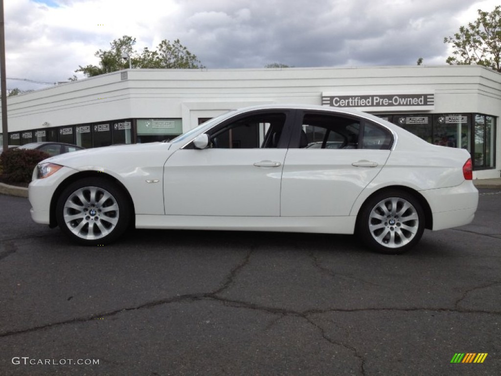 2007 3 Series 335xi Sedan - Alpine White / Black photo #6