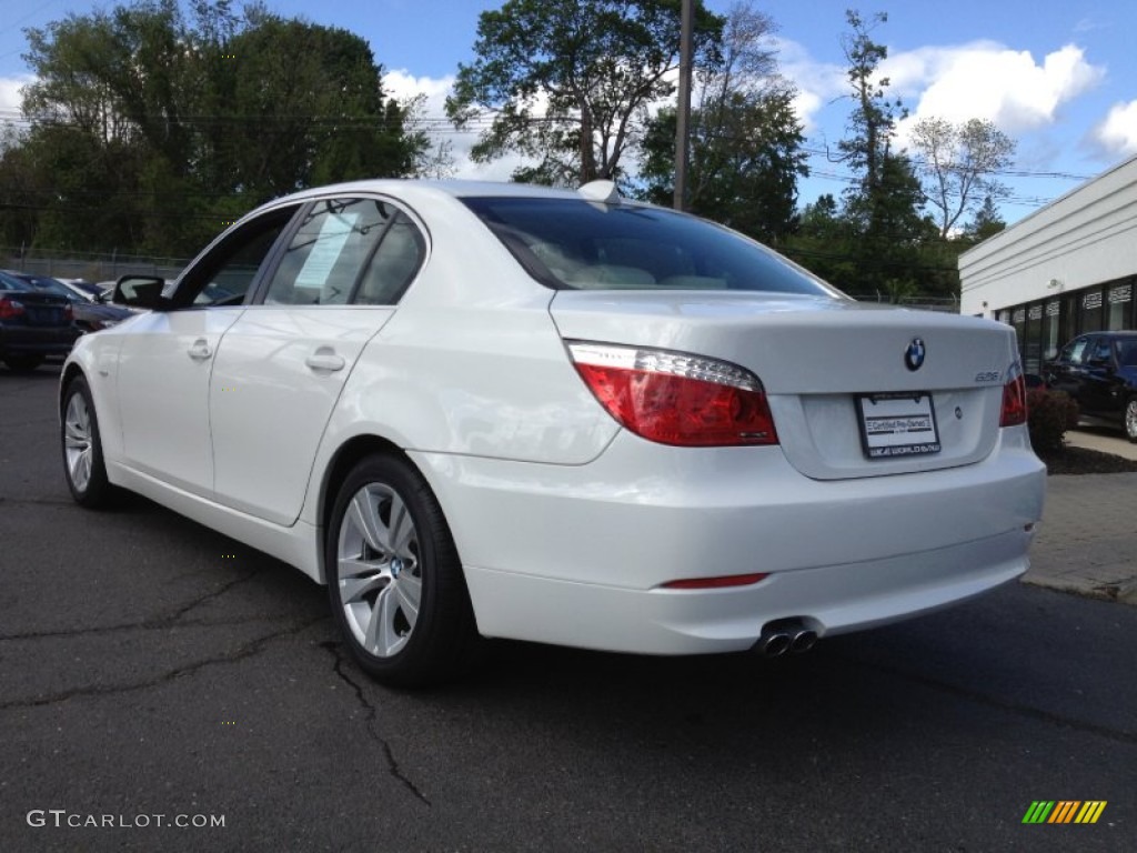 2009 5 Series 528i Sedan - Alpine White / Cream Beige photo #6