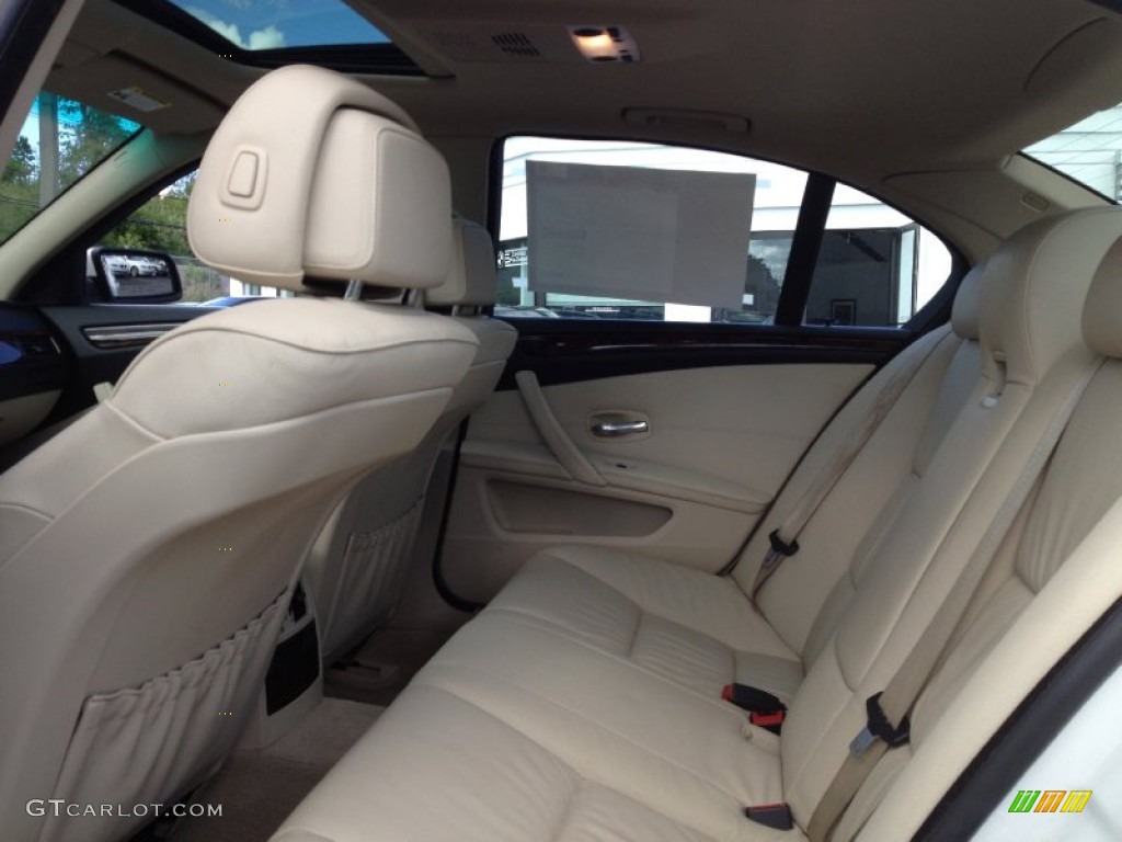 2009 5 Series 528i Sedan - Alpine White / Cream Beige photo #8