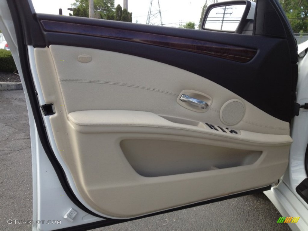 2009 5 Series 528i Sedan - Alpine White / Cream Beige photo #10