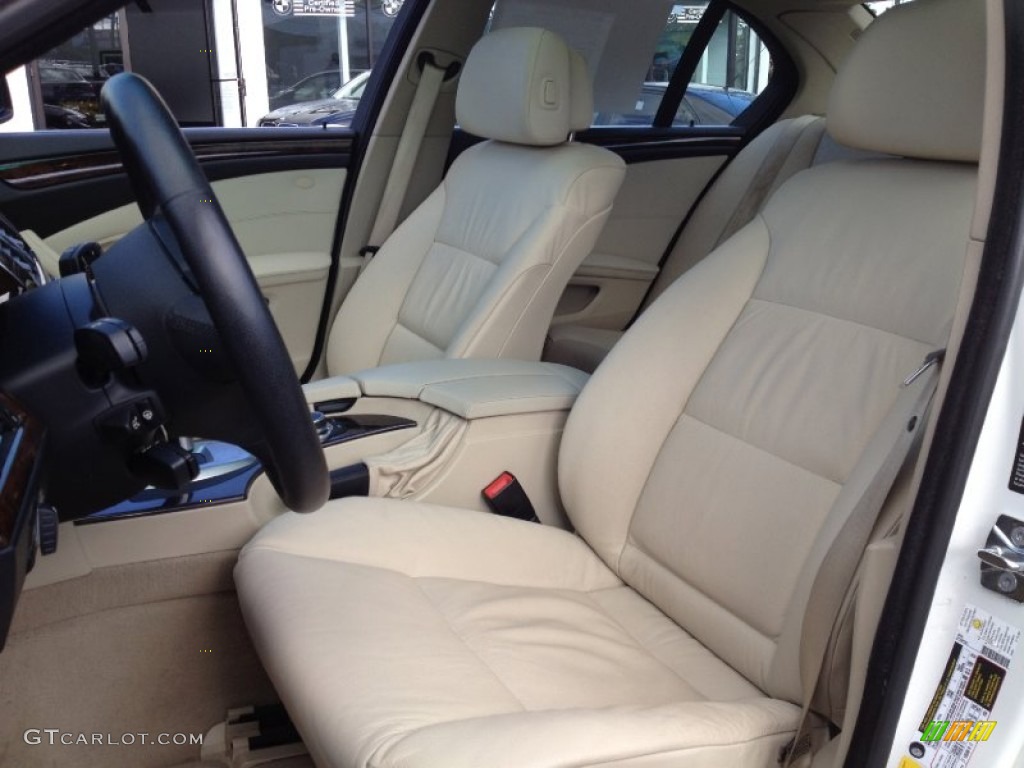 2009 5 Series 528i Sedan - Alpine White / Cream Beige photo #11