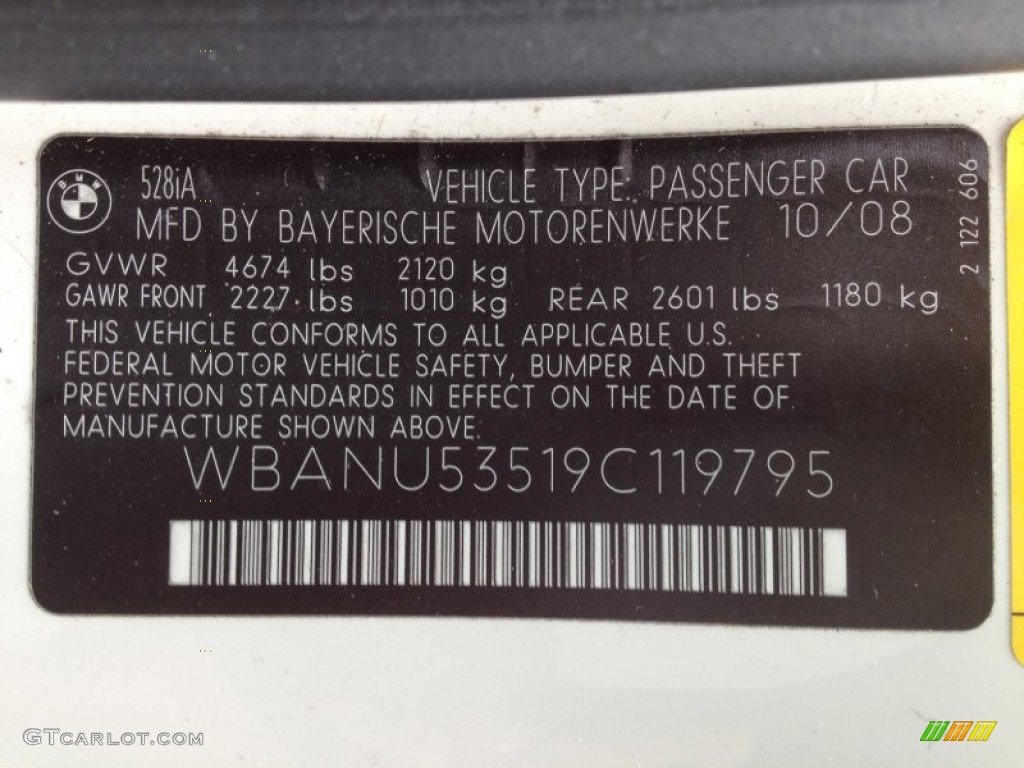 2009 5 Series 528i Sedan - Alpine White / Cream Beige photo #16